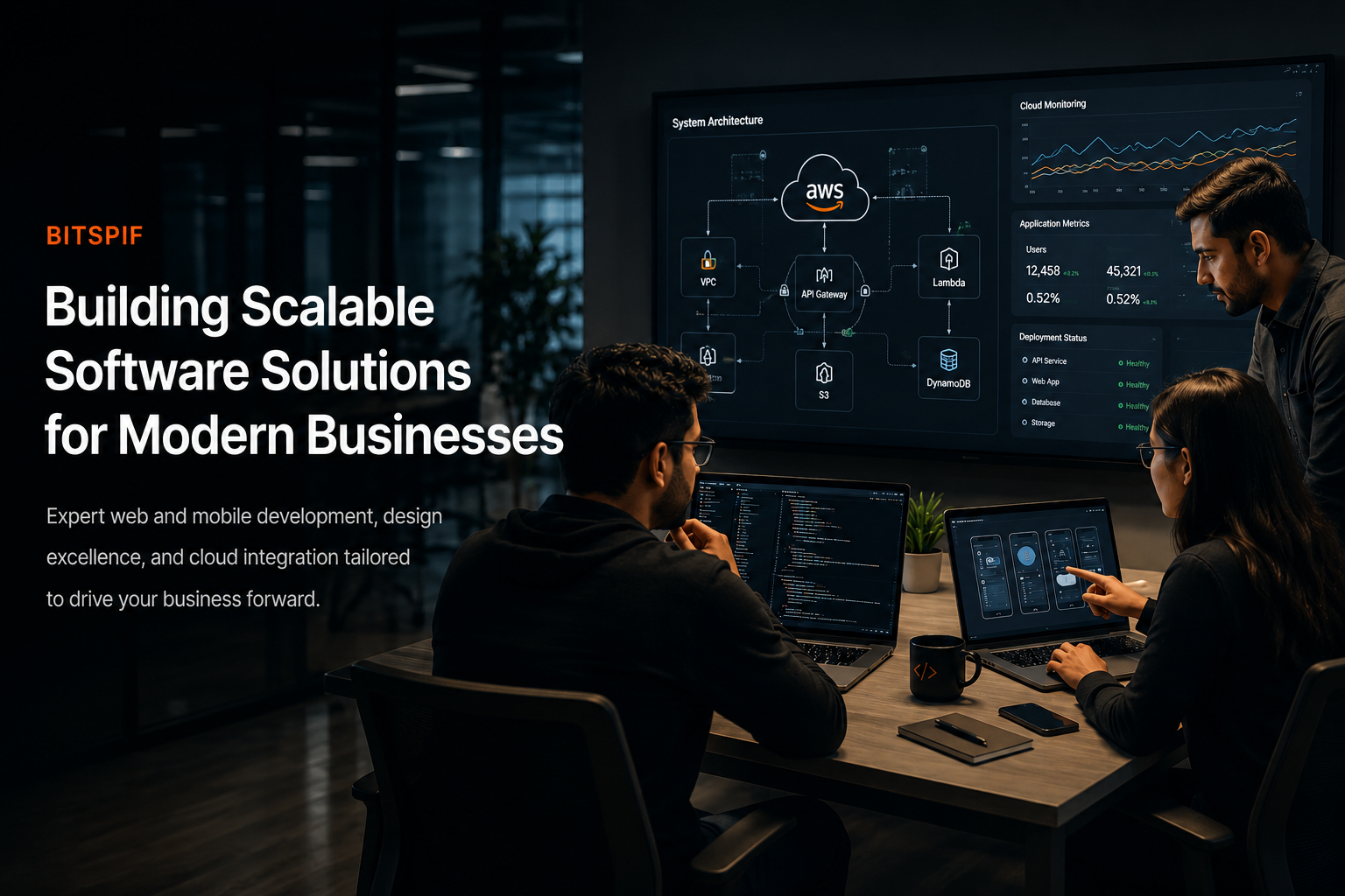 Developer building scalable software solutions